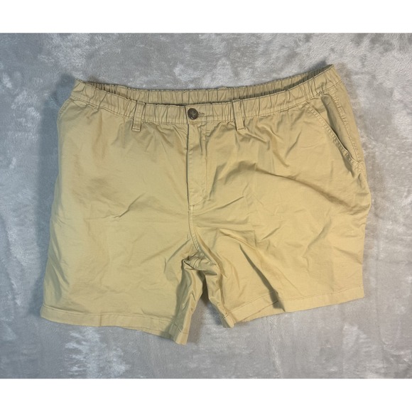 Chubbies Shorts Mens 2XL Khaki Tan Elastic Waist Casual Classic Relaxed‎ Fit - Picture 1 of 6